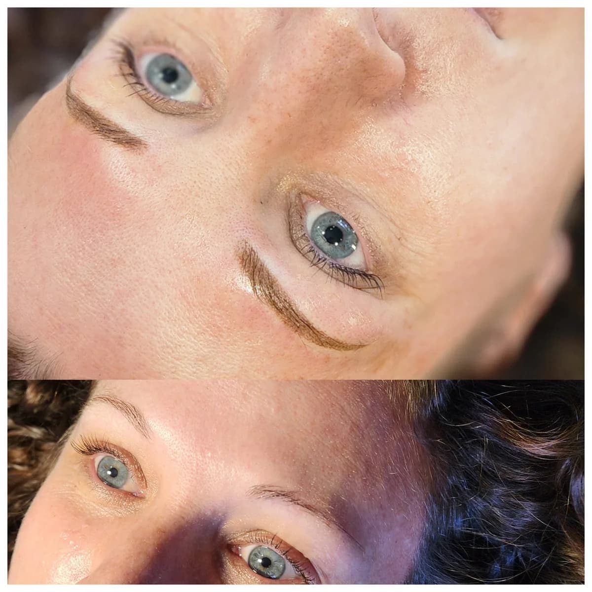 Before and after: Healed · Nano brows