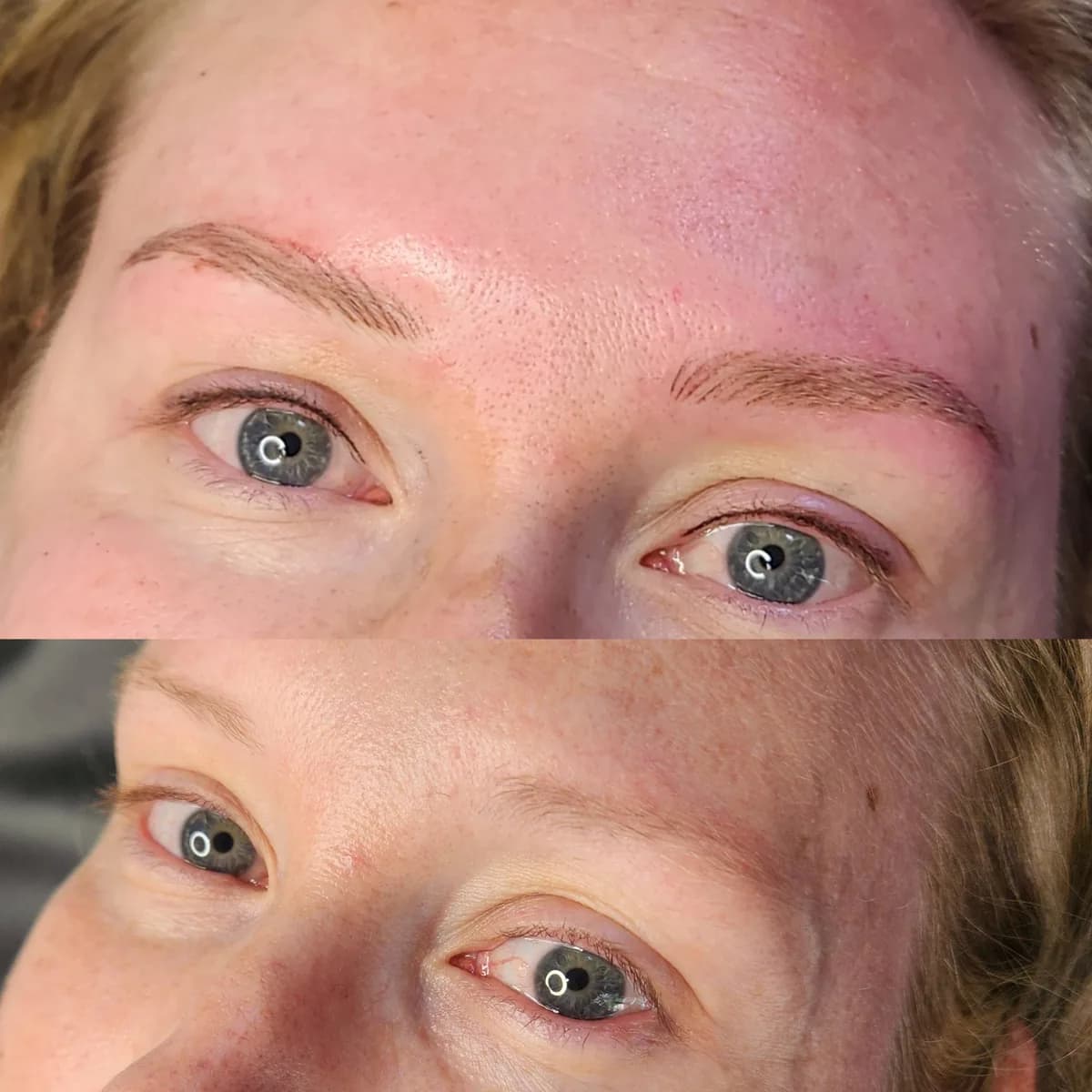 Before and after: Healed · Nano brows