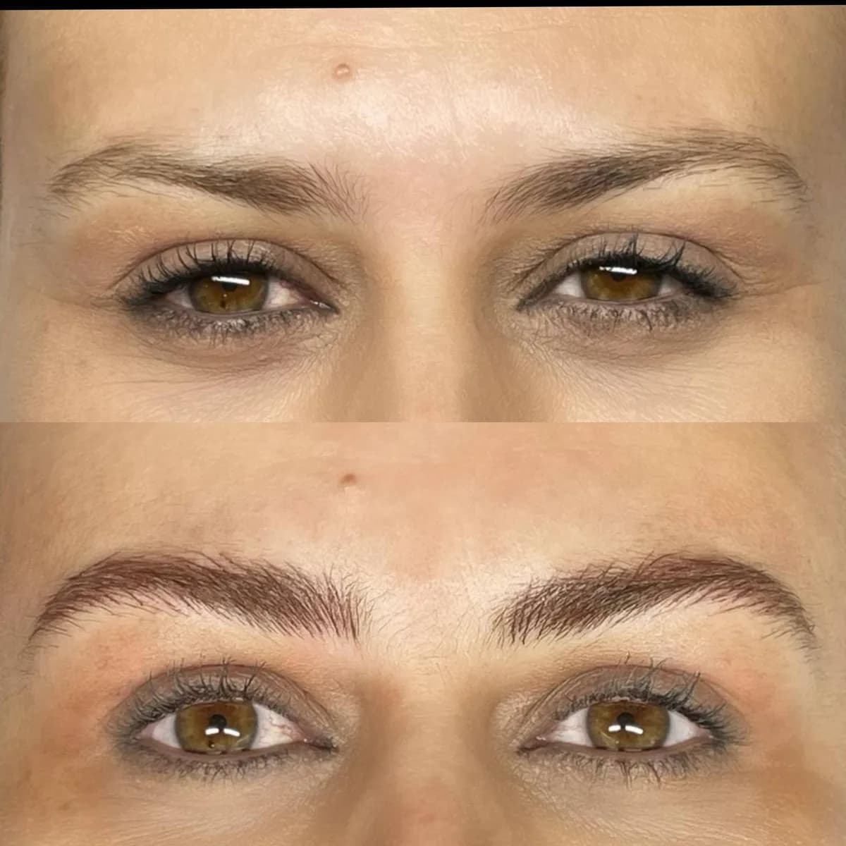 Before and after: Healed · Nano brows