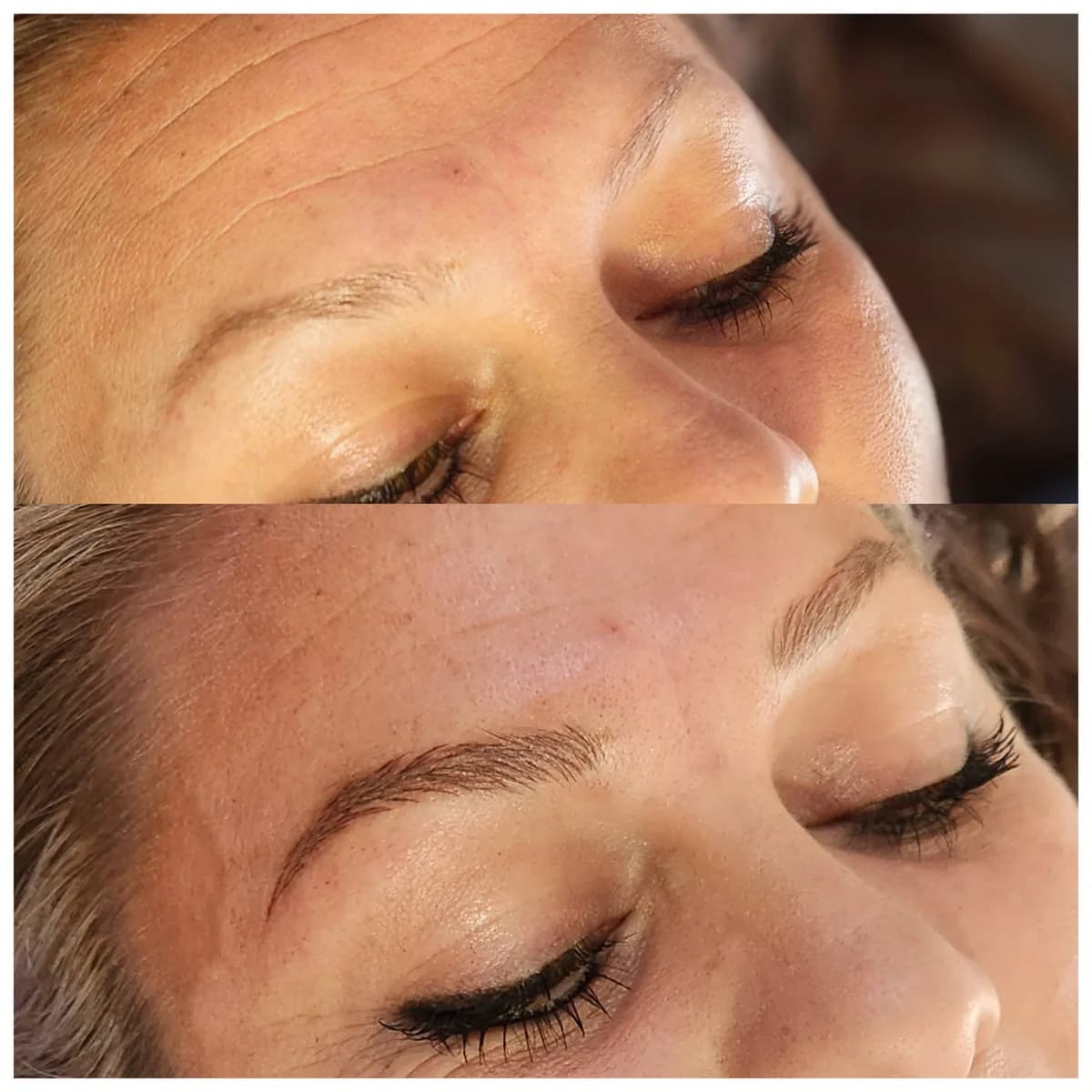 Before and after: Nano brows