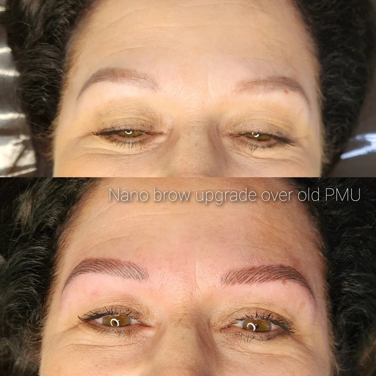 Before and after: Nano brows