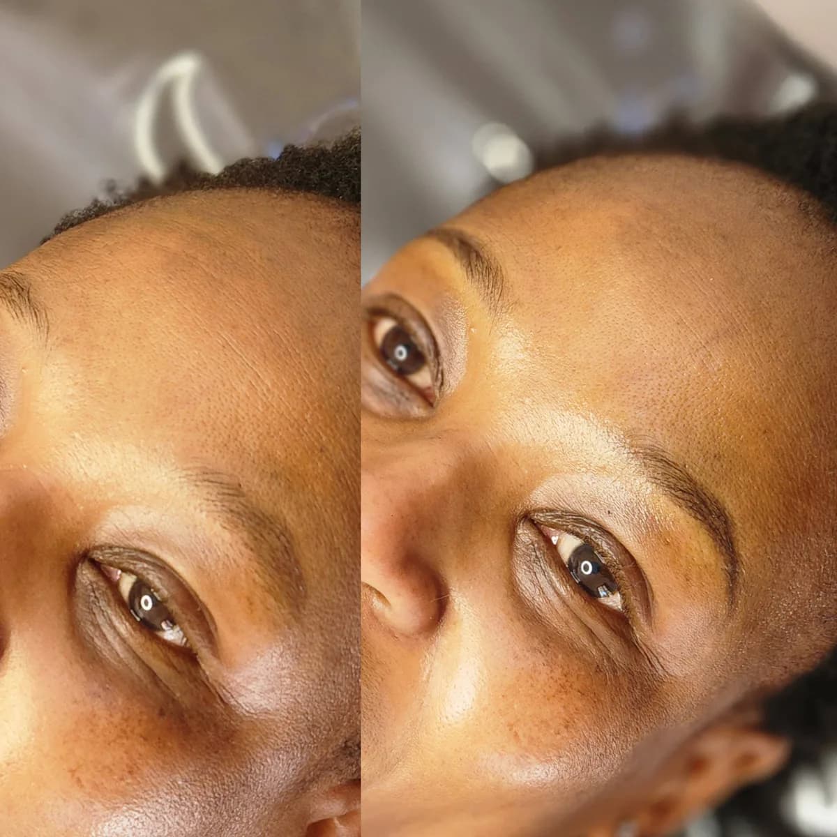 Before and after: Healed · Powder & ombre brows