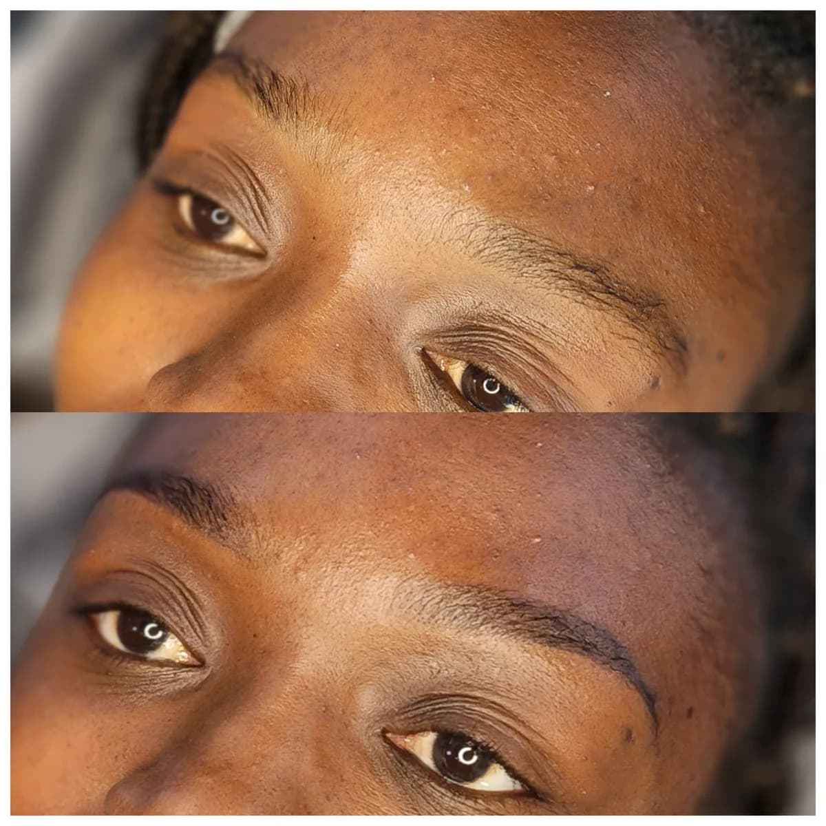 Before and after: Powder & ombre brows