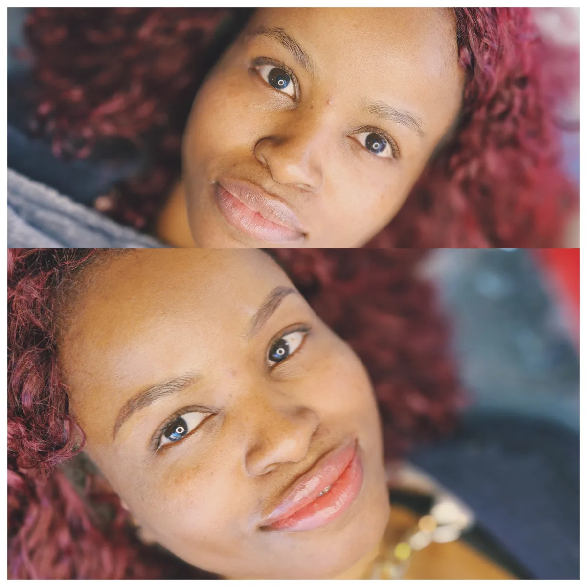 Before and after: Powder & ombre brows
