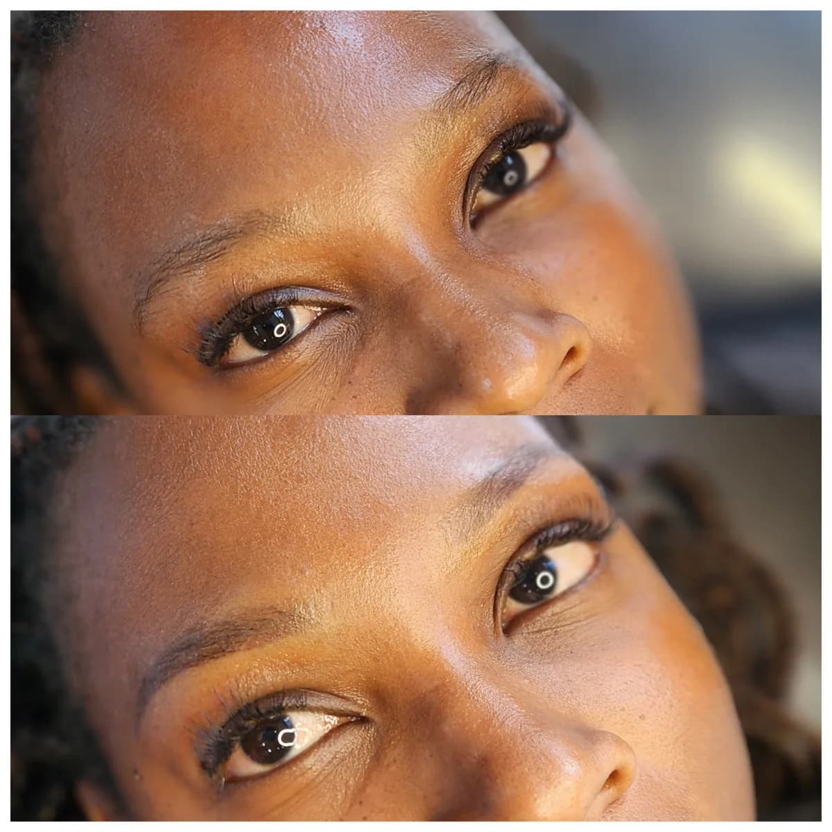 Before and after: Powder & ombre brows