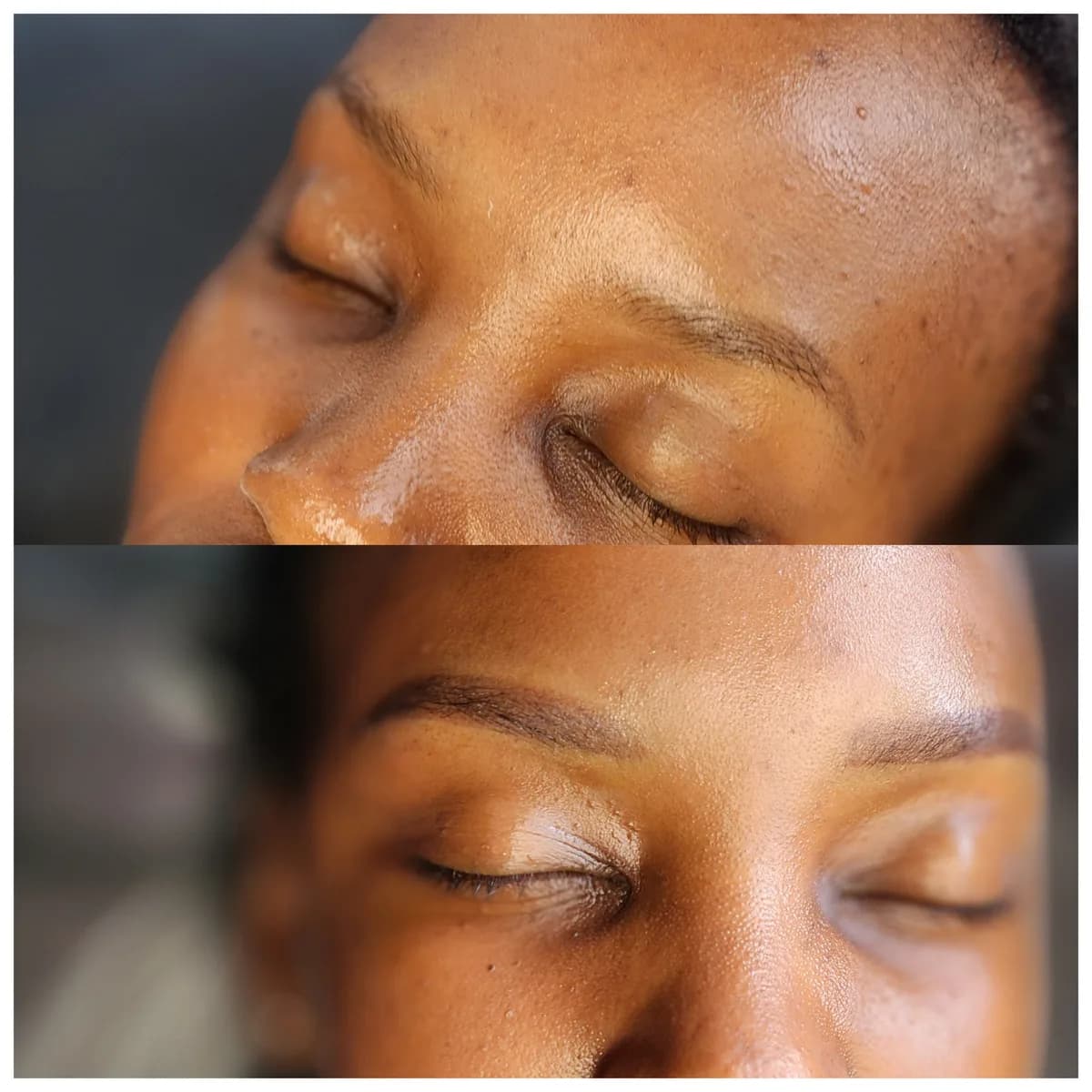 Before and after: Powder & ombre brows