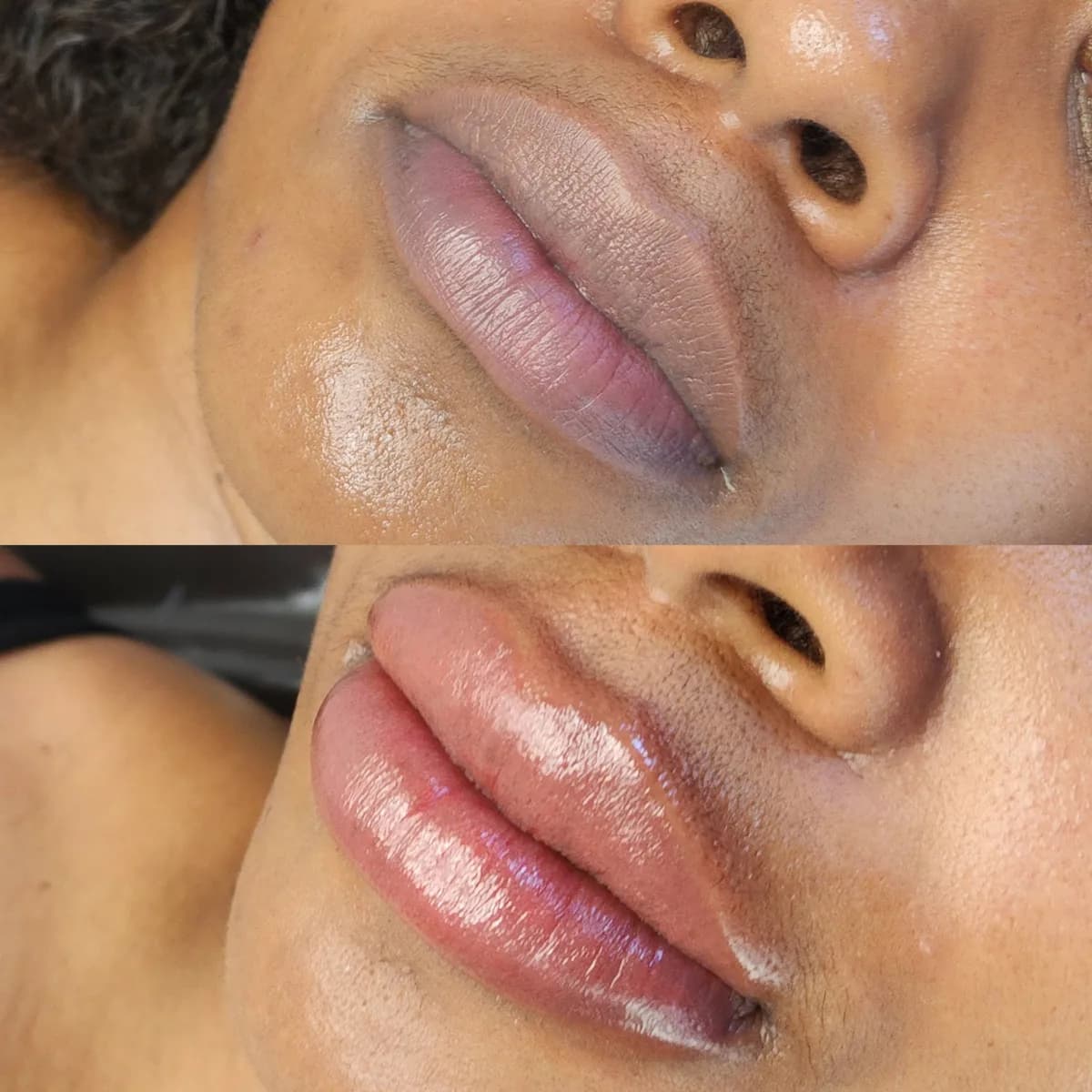 Dark lip neutralisation by Sam at Blade Boutique, serving Fourways