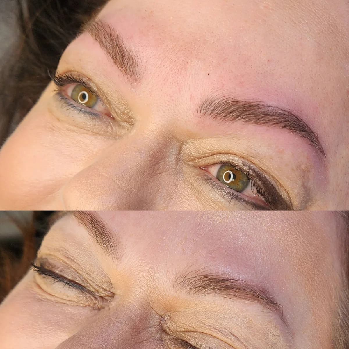 Before and after: Healed · Nano brows
